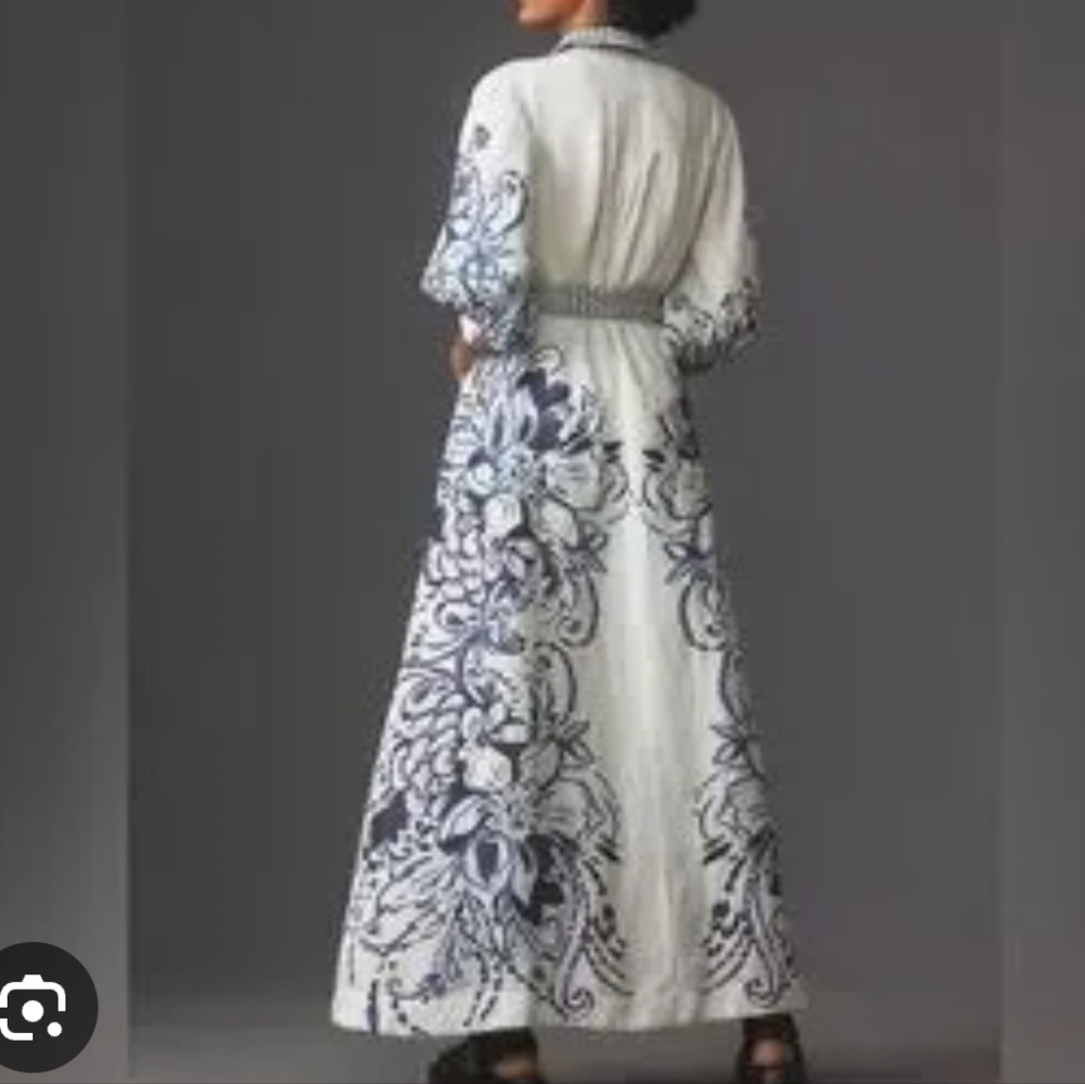 Anthropologie Linen Blend Dress - Picture 2 of 6